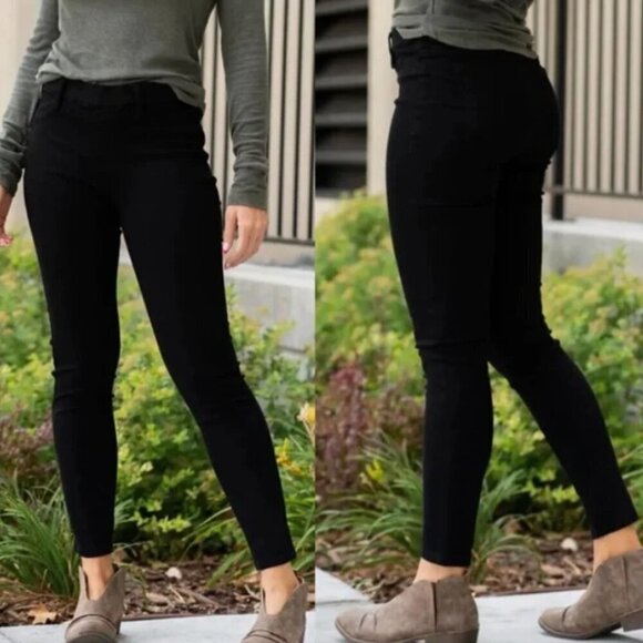Judy Blue Denim - Judy Blue sz 14W Black Denim Leggings Elastic Waist Pull On Jeggings Skinny Fit